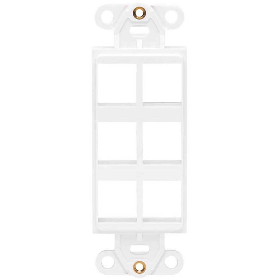 Insert de plaque centrale Tripp Lite by Eaton, style Decora – vertical, 6 ports N042D-006V-WH