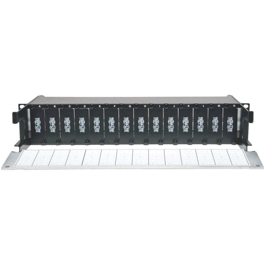 Panneau de boîtier de fibre de montage en rack haute densité Tripp Lite 14 cassettes 2URM N482-02U