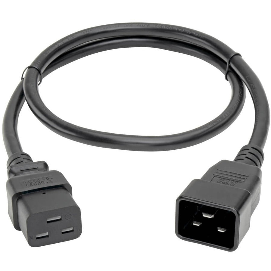 Tripp Lite 3ft Power Cord Extension Cable C19 to C20 Heavy Duty 15A 14AWG 3' P036-003-15A