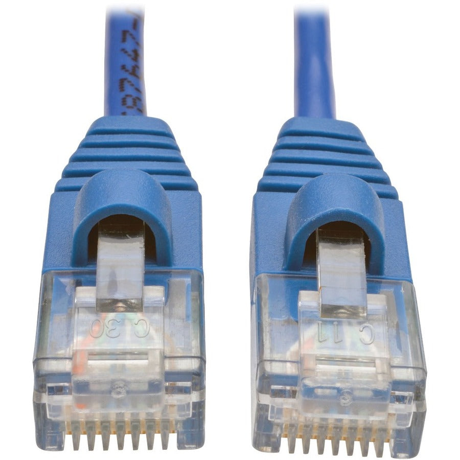 Tripp Lite by Eaton Cat5e 350 MHz Snagless Molded Slim UTP Patch Cable (RJ45 M/M), Blue, 3ft N001-S03-BL