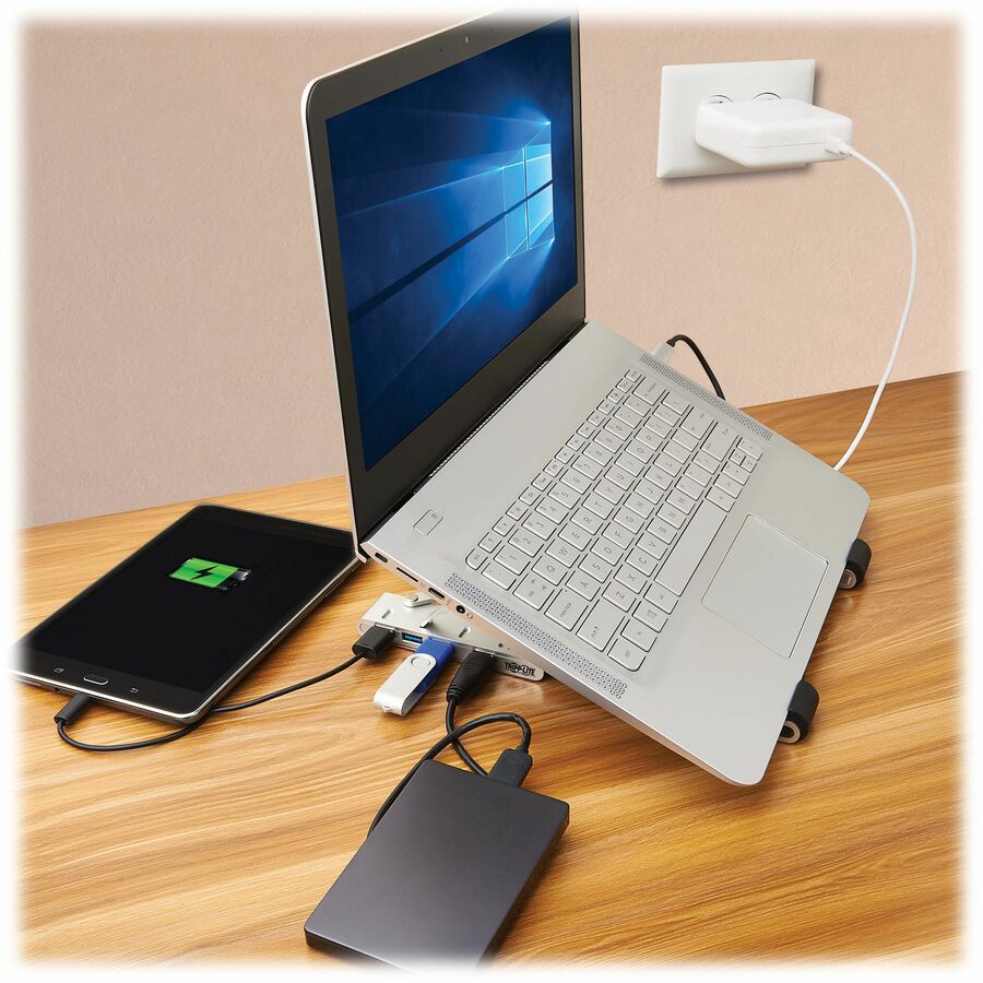 Tripp Lite by Eaton U460-ST4-4A-C 4-Port USB-C Hub with Laptop Stand U460-ST4-4A-C