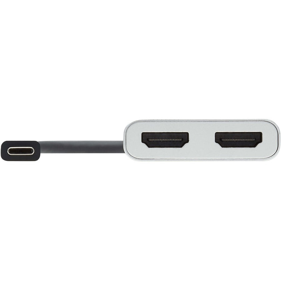 Tripp Lite by Eaton Dual-Monitor Thunderbolt 3 to HDMI Adapter (M/2xF) - 4K 60 Hz, 4:4:4, Silver MTB3-002-HD