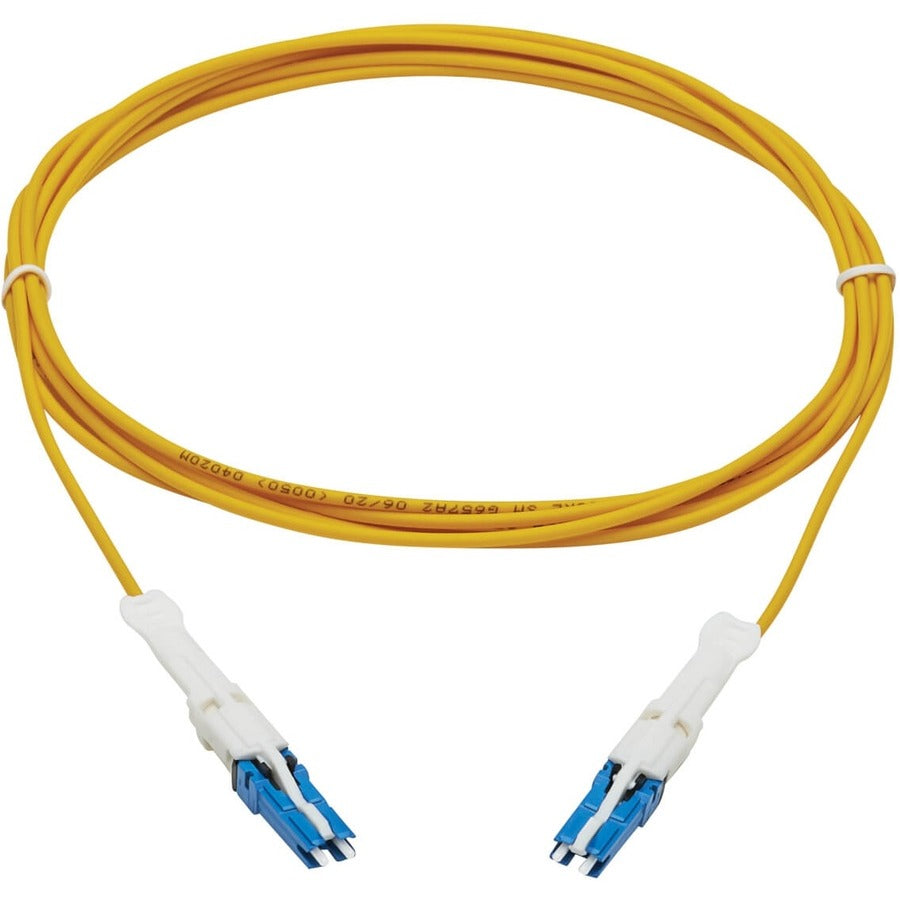 Tripp Lite by Eaton N381C-03M 400Gb Duplex Singlemode 9/125 OS2 Fiber Optic Cable, Yellow, 3 m N381C-03M