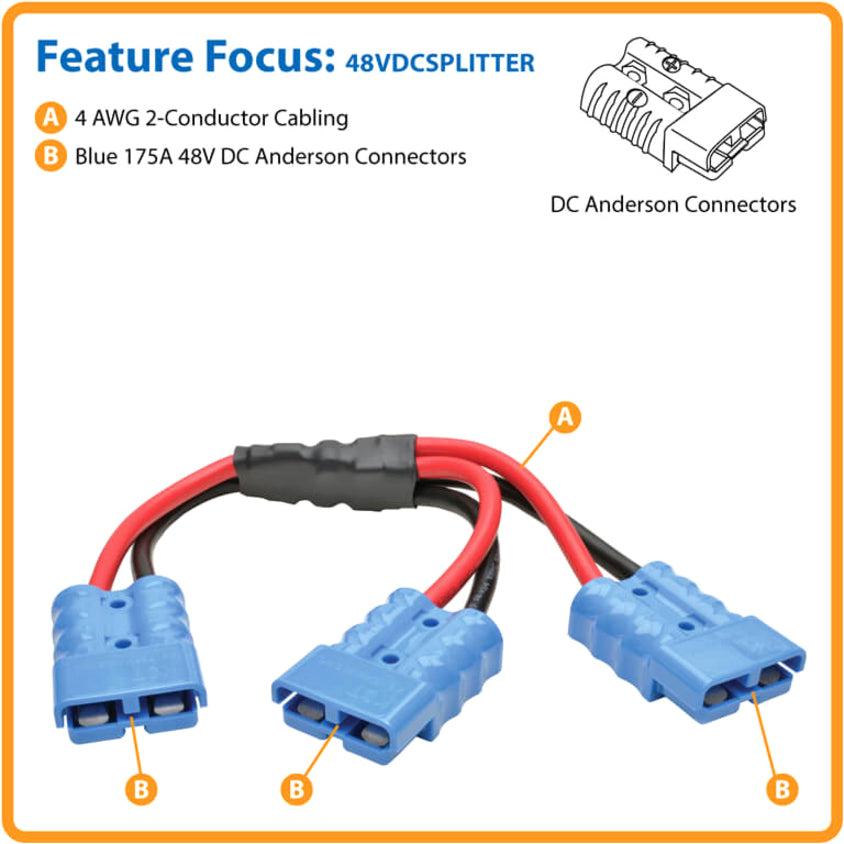 Cordon de batterie répartiteur Tripp Lite by Eaton 48VDCSPLITTER 48VDCSPLITTER