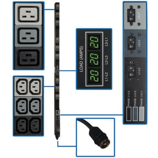 Tripp Lite par Eaton PDU3MV6H50 avec compteur 45 prises PDU PDU3MV6H50