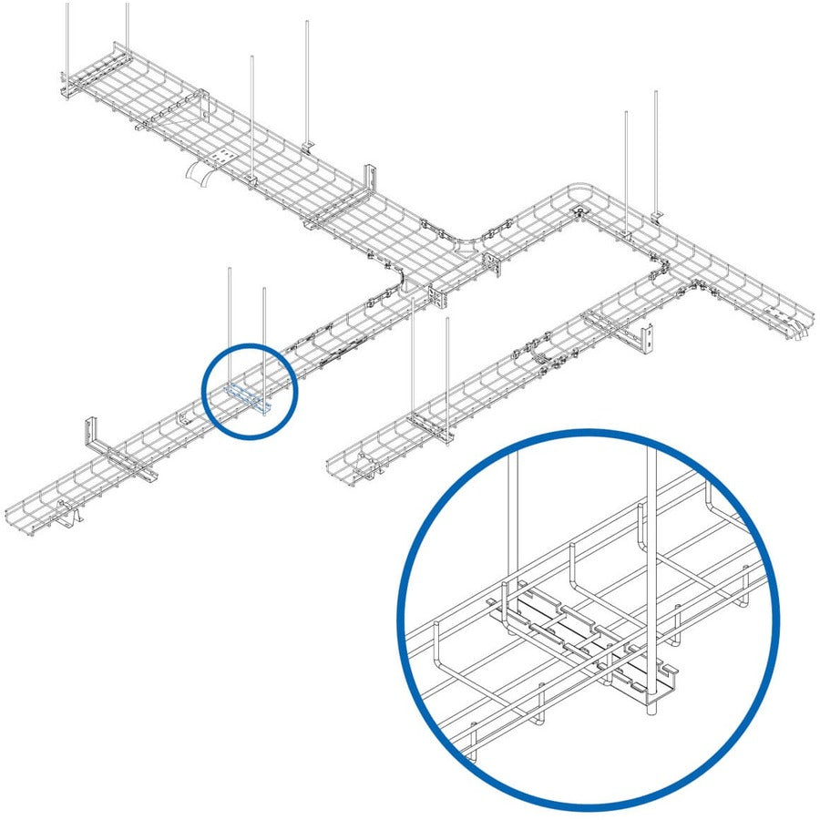 Tripp Lite by Eaton SRWB6CROSSBRKT Mounting Bracket for Cable Tray - Black SRWB6CROSSBRKT