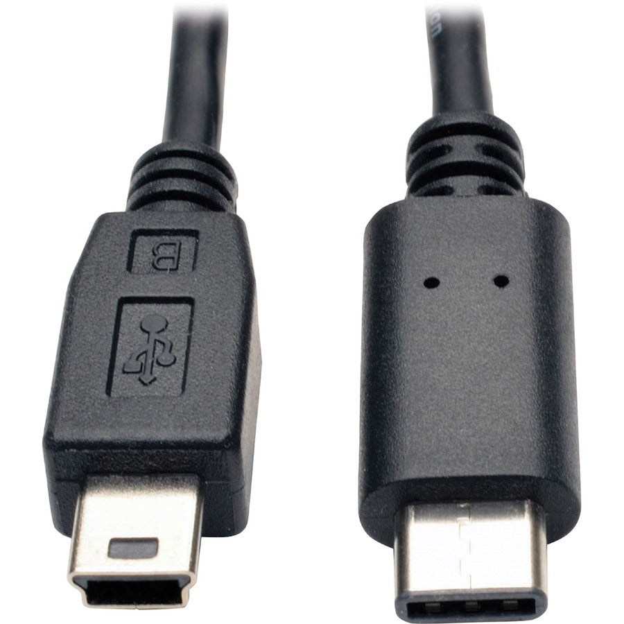 Tripp Lite by Eaton USB 2.0 Hi-Speed Cable (5-Pin Mini-B Male to USB Type-C Male), 6-ft U040-006-MINI