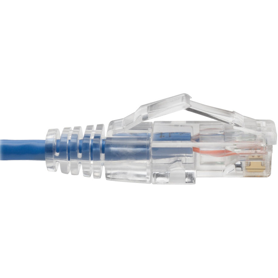 Tripp Lite by Eaton Cat6 Gigabit Snagless Molded Slim UTP Patch Cable (RJ45 M/M), Blue, 6 in. N201-S6N-BL