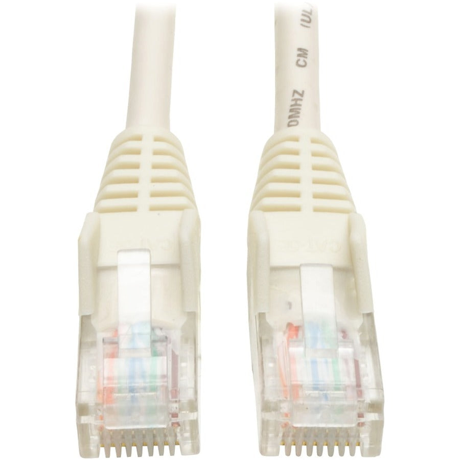 Tripp Lite by Eaton 3-ft. Cat5e 350MHz Snagless Molded Cable (RJ45 M/M) - White N001-003-WH