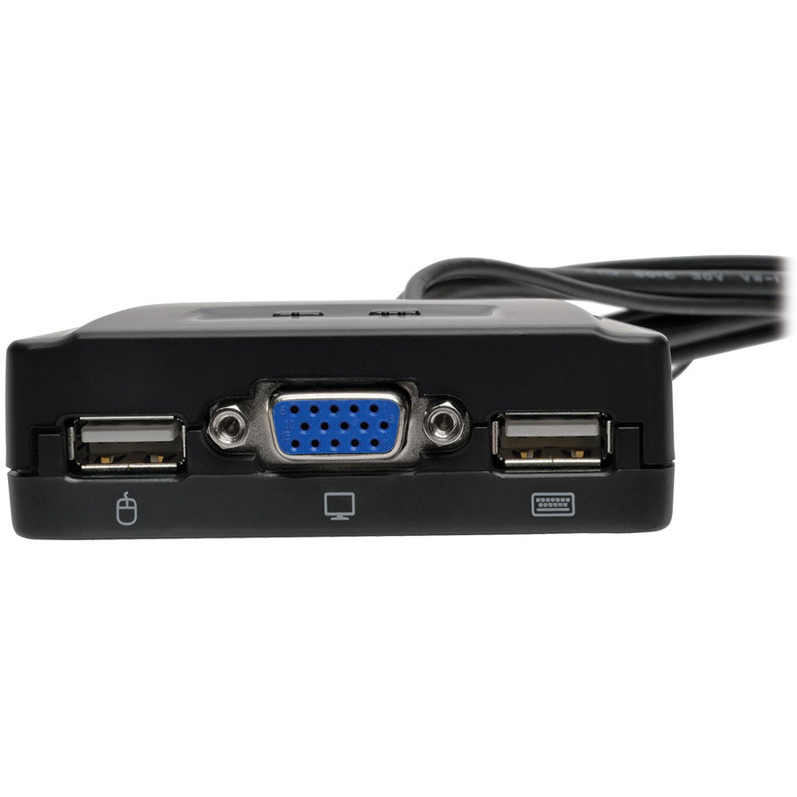 Tripp Lite by Eaton 2-Port USB/VGA Cable KVM Switch with Cables and USB Peripheral Sharing B032-VU2