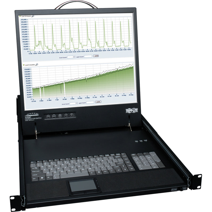 Tripp Lite NetCommander B070-016-19 Écran LCD monté en rack avec commutateur KVM - Boîtier en acier B070-016-19