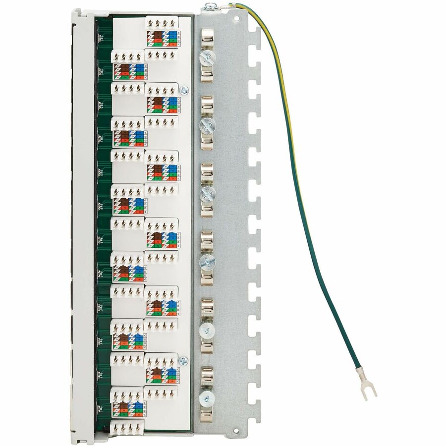 Tripp Lite by Eaton Cat6a STP Patch Panel, 12 Ports, DIN Rail or Wall Mount, TAA N250-SH12-DIN6A