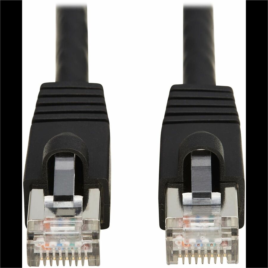 Tripp Lite by Eaton Cat8 40G Snagless SSTP Ethernet Cable (RJ45 M/M), PoE, Black, 15 ft. (4.6 m) N272-F15-BK