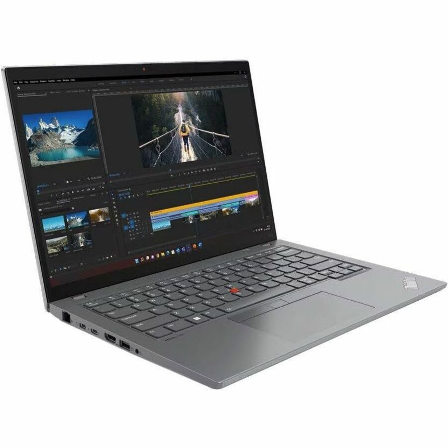 Lenovo ThinkPad T14 Gen 4 21HD00DGCA 14" Touchscreen Notebook - WUXGA - 1920 x 1200 - Intel Core i7 13th Gen i7-1355U Deca-core (10 Core) 1.70 GHz - 32 GB Total RAM - 16 GB On-board Memory - 1 TB SSD - Storm Gray 21HD00DGCA