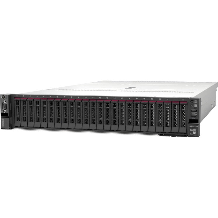 Lenovo ThinkSystem SR650 V2 7Z73A06FNA 2U Rack Server - 1 x Intel Xeon Silver 4314 2.40 GHz - 32 GB RAM - Serial ATA/600, 12Gb/s SAS Controller 7Z73A06FNA
