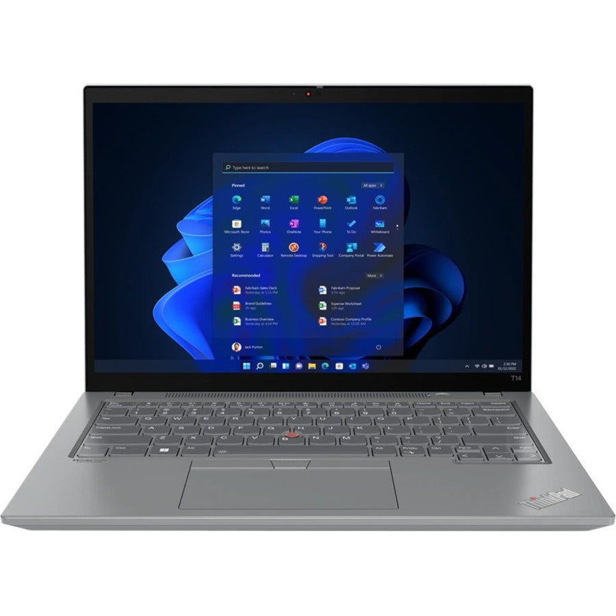 Lenovo ThinkPad T14 Gen 3 21AH00LKUS 14" Touchscreen Notebook - WUXGA - 1920 x 1200 - Intel Core i7 12th Gen i7-1260P Dodeca-core (12 Core) 2.10 GHz - 16 GB Total RAM - 16 GB On-board Memory - 512 GB SSD - Storm Gray 21AH00LKUS