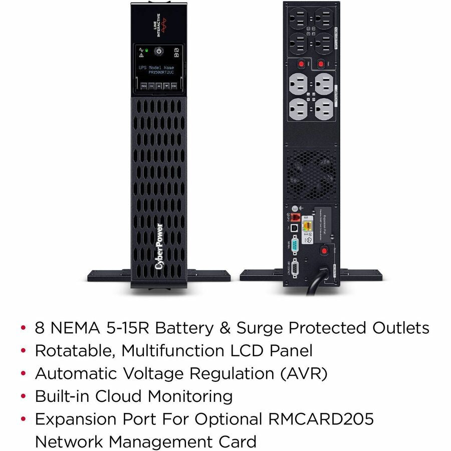 CyberPower Smart App Sinewave PR1500RT2UC 1500VA Rack/Tower UPS PR1500RT2UC