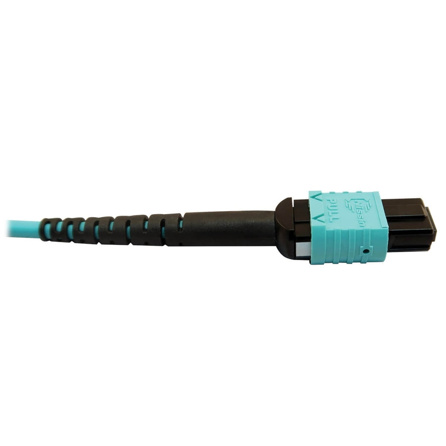 Tripp Lite by Eaton N846D-05M-24BAQ 400G Multimode 50/125 OM4 Fiber Optic Cable, Aqua, 5 m N846D-05M-24BAQ