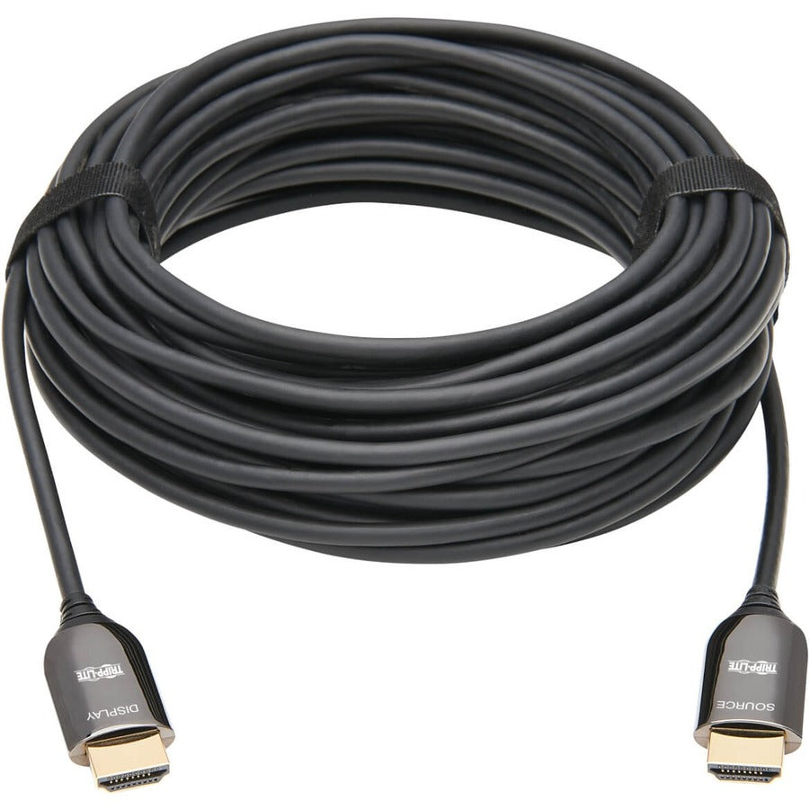 Tripp Lite by Eaton P568F-15M-8K6 HDMI Fiber Active Optical Cable, M/M, Black, 15 m (49 ft.) P568F-15M-8K6