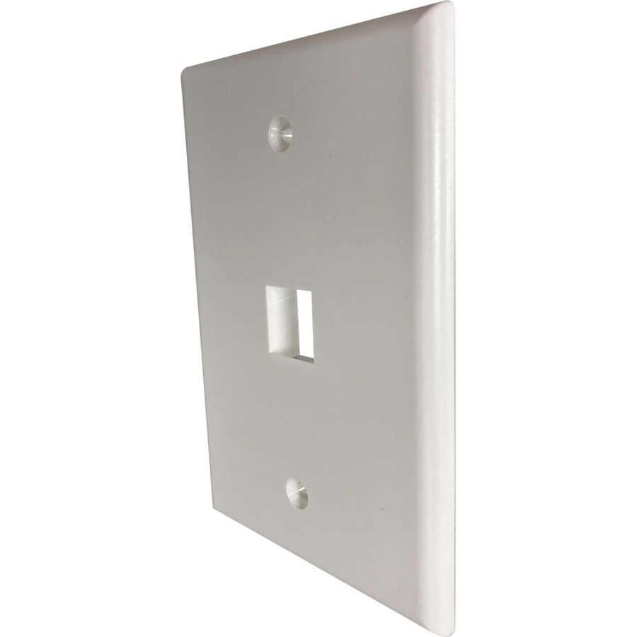 Tripp Lite by Eaton Safe-IT Plaque murale Keystone à 1 port, antibactérienne, ivoire mat, TAA N042AB-001-IVM