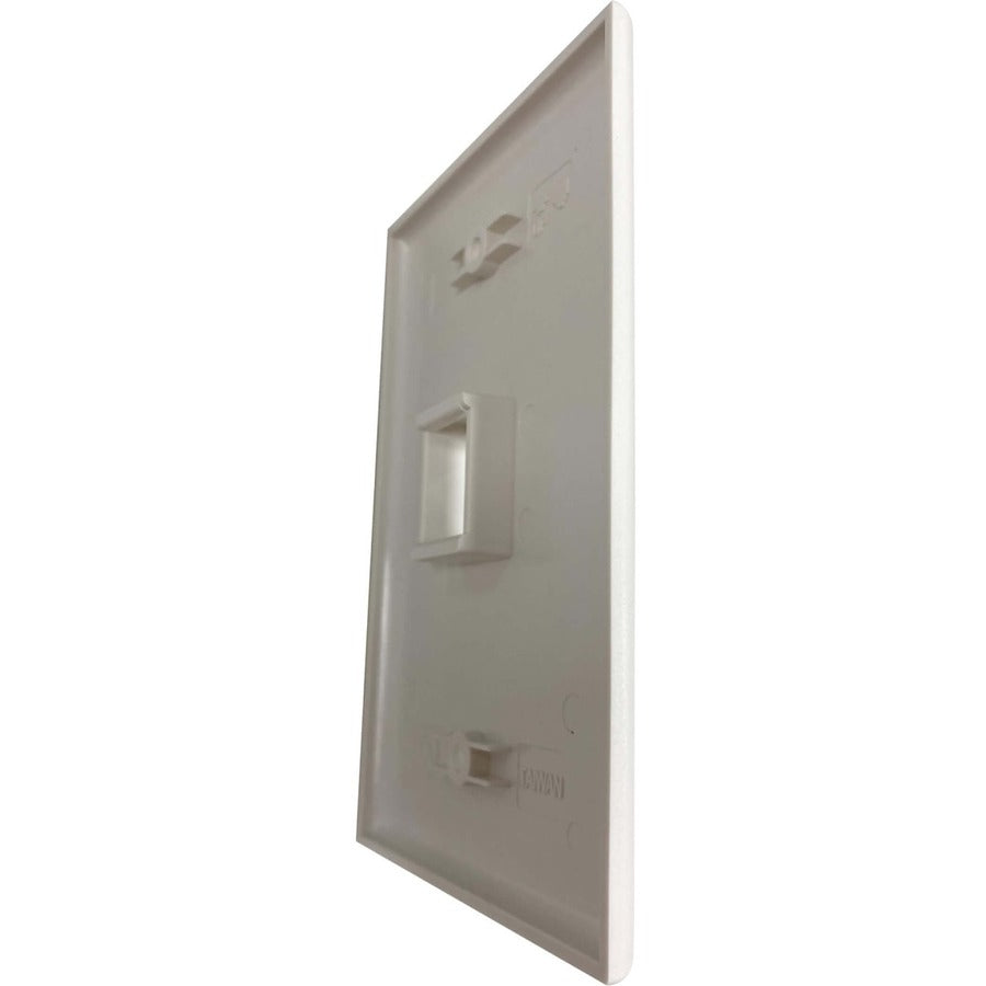 Tripp Lite by Eaton Safe-IT Plaque murale Keystone à 1 port, antibactérienne, ivoire mat, TAA N042AB-001-IVM