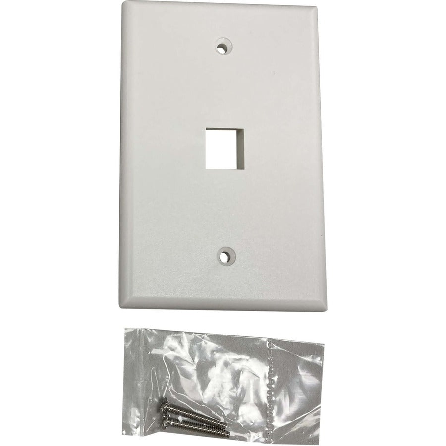 Tripp Lite by Eaton Safe-IT Plaque murale Keystone à 1 port, antibactérienne, ivoire mat, TAA N042AB-001-IVM