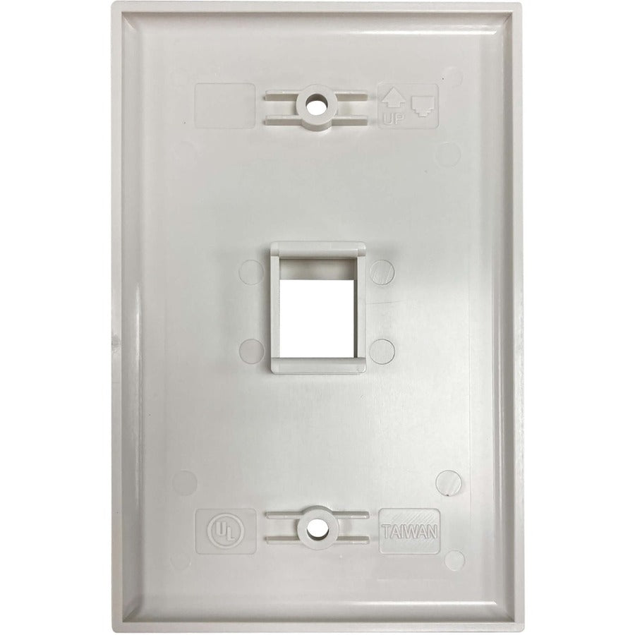 Tripp Lite by Eaton Safe-IT Plaque murale Keystone à 1 port, antibactérienne, ivoire mat, TAA N042AB-001-IVM