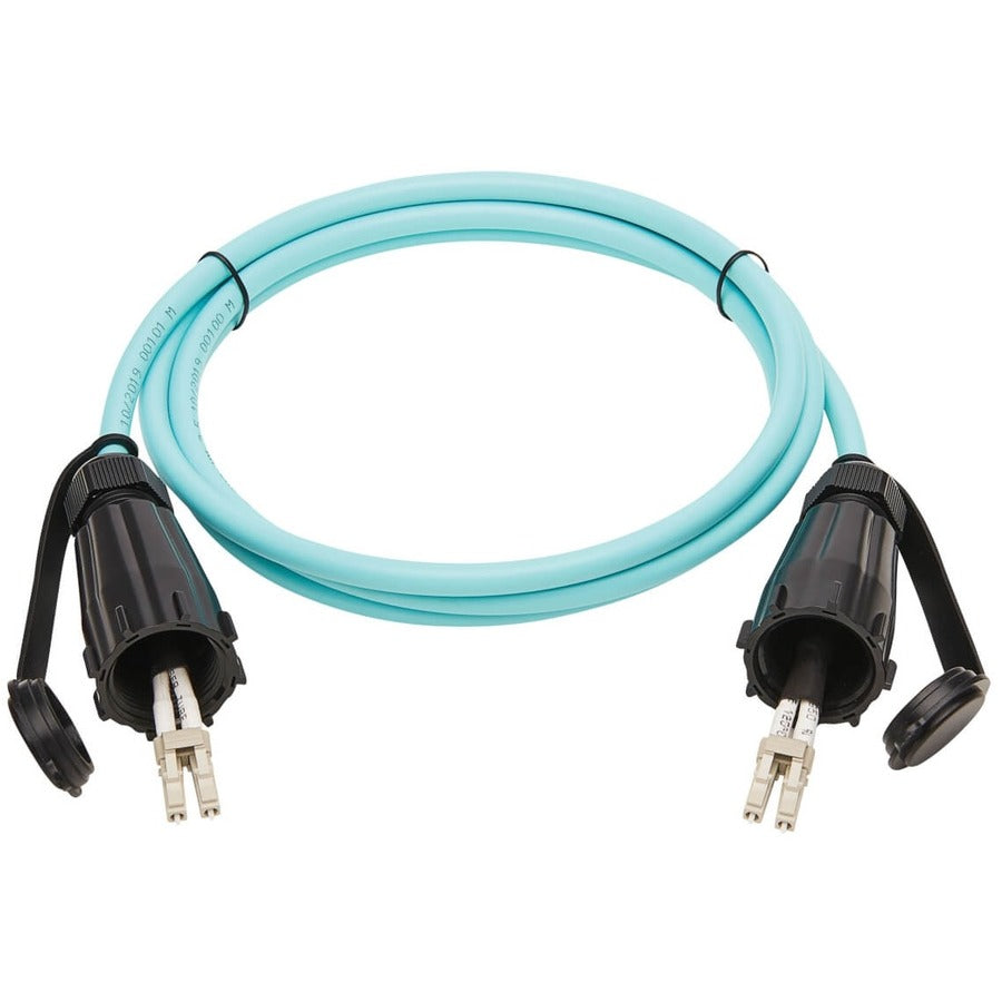 Tripp Lite by Eaton N820-02M-IND 10Gb Duplex Multimode 50/125 OM3 Fiber Patch Cable, Aqua, 2 m N820-02M-IND