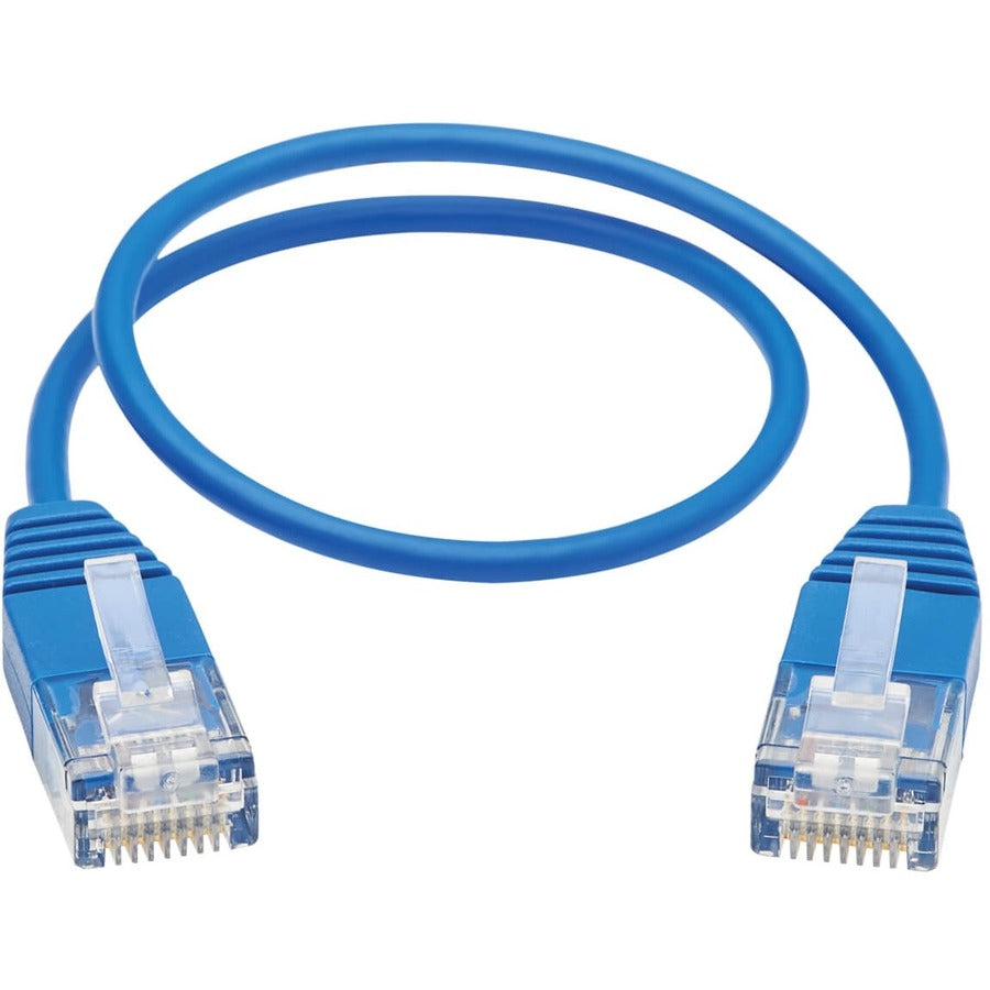 Tripp Lite by Eaton N200-UR01-BL Cat6 Ultra-Slim Ethernet Cable (RJ45 M/M), Blue, 1 ft. N200-UR01-BL