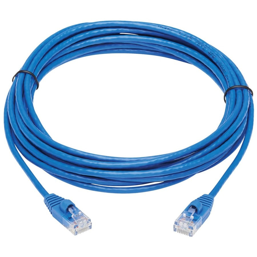 Tripp Lite by Eaton Cat6a 10G Snagless Molded Slim UTP Network Patch Cable (M/M), Blue, 15 ft. N261-S15-BL