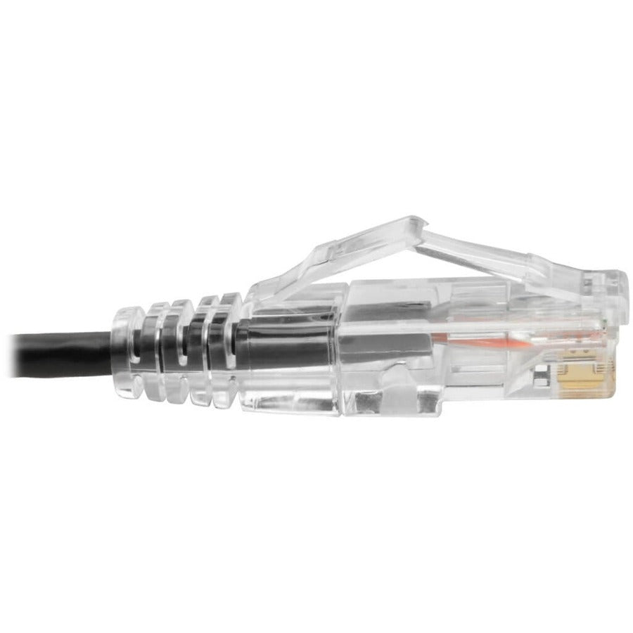 Câble de brassage UTP Tripp Lite by Eaton Cat6 (RJ45) - M/M, Gigabit, sans accroc, moulé, fin, noir, 1 pied N201-S01-BK