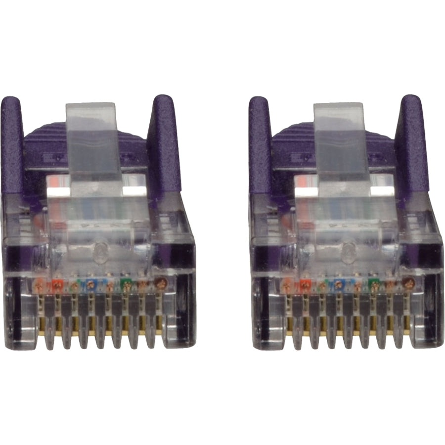 Tripp Lite by Eaton Cat5e 350 MHz Snagless Molded UTP Patch Cable (RJ45 M/M), Purple, 25 ft N001-025-PU