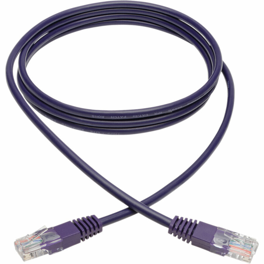 Tripp Lite by Eaton Cat5e 350 MHz Molded UTP Patch Cable (RJ45 M/M), Purple, 6 ft. N002-006-PU