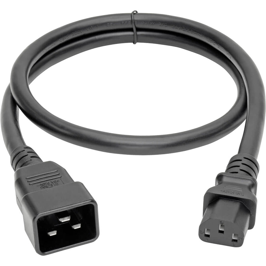 Tripp Lite 3ft PDU Power Cord Cable C13 to C20 Heavy Duty 15A 12AWG 3' P032-003