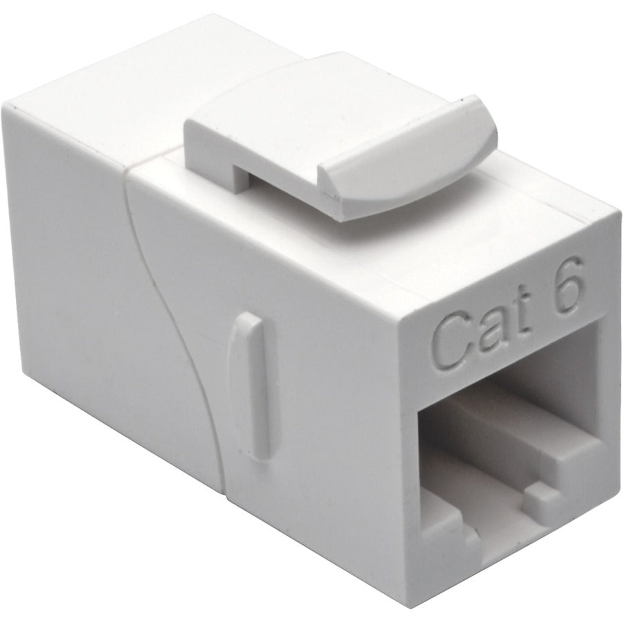 Tripp Lite by Eaton Cat6 Straight-Through Modular In-Line Snap-In Coupler (RJ45 F/F), White N235-001-WH