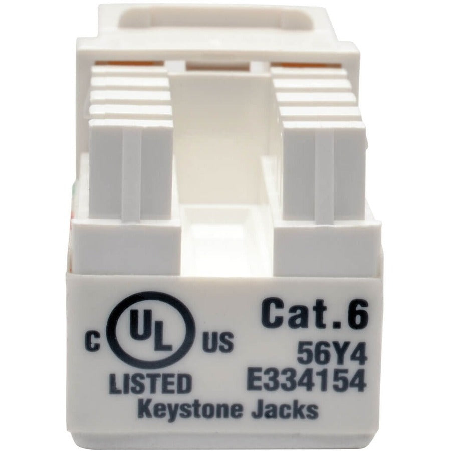 Tripp Lite by Eaton Cat. 6/Cat. 5e 110 Punch Down Keystone Jack N238-001-WH