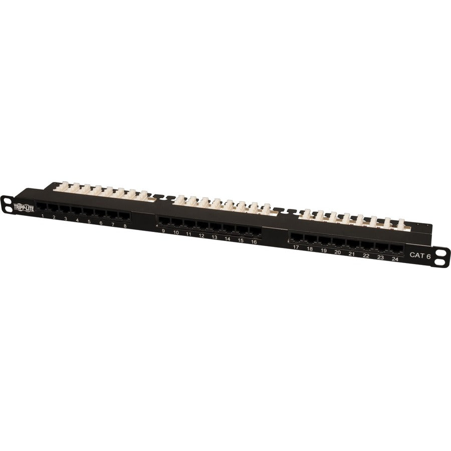 Tripp Lite 24-Port Cat6 Cat5 Patch Panel Rackmount 568A/B 110 Punch down RJ45 0.5URM N252-024-HU