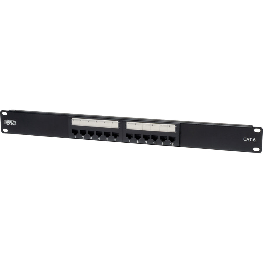 Tripp Lite 24-Port Cat6 Cat5 Patch Panel Rackmount 568A/B 110 Punch down RJ45 0.5URM N252-024-HU