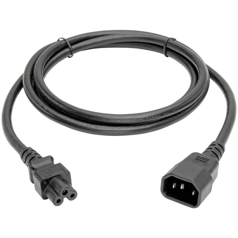 Tripp Lite 6in Laptop Power Cord Adapter Cable C14 to C5 2.5A 18AWG 6" P014-06N