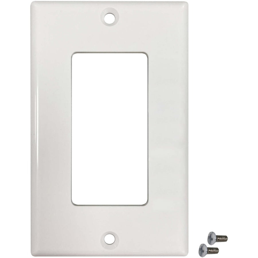 Tripp Lite by Eaton Safe-IT Single-Gang Antibacterial Wall Plate, Decora Style, Ivory, TAA N042DAB-001-IV