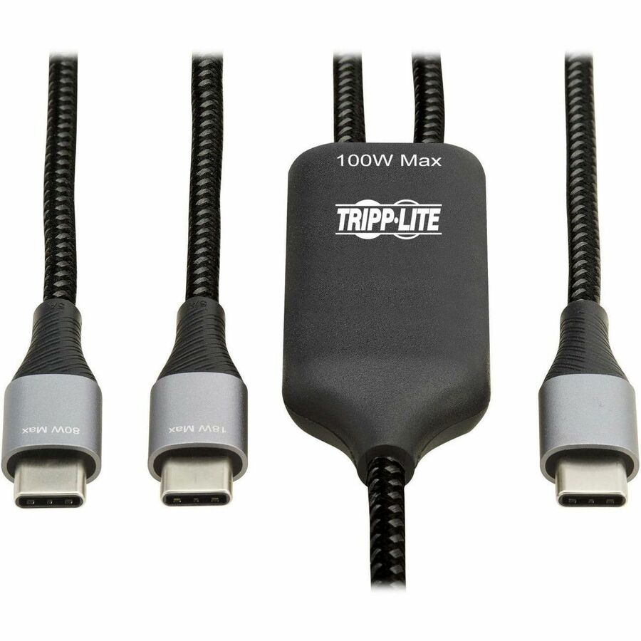 Câble/répartiteur de charge USB-C Tripp Lite by Eaton (M/2xM) - Charge PD 100 W, 6 pi (1,8 m) U420P-2X6-100W