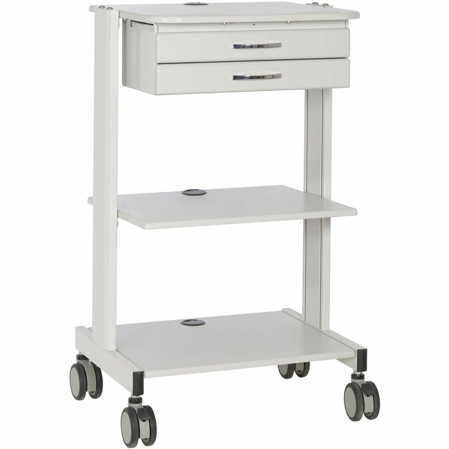 Tripp Lite by Eaton Mobile Workstation with 2x Adjustable Shelves, 2x Metal Drawers, Locking Caster WWSS2DWSTAA