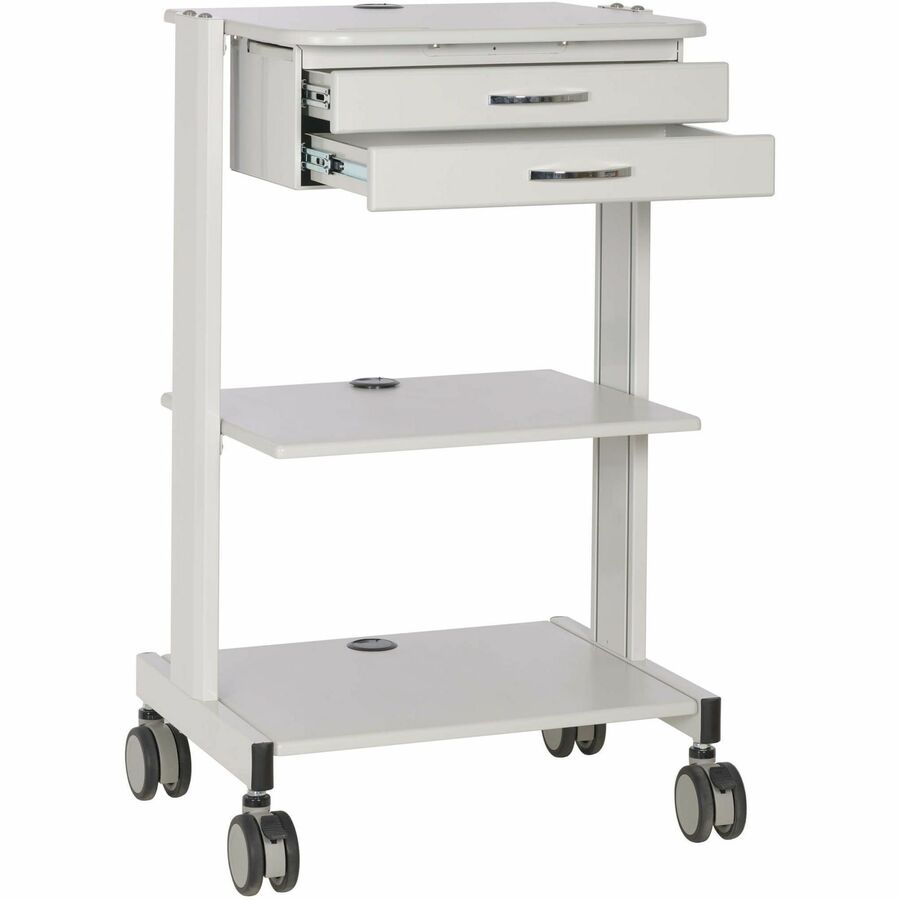 Tripp Lite by Eaton Mobile Workstation with 2x Adjustable Shelves, 2x Metal Drawers, Locking Caster WWSS2DWSTAA