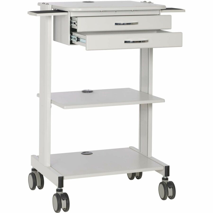 Tripp Lite by Eaton Mobile Workstation with 2x Adjustable Shelves, 2x Metal Drawers, Locking Caster WWSS2DWSTAA