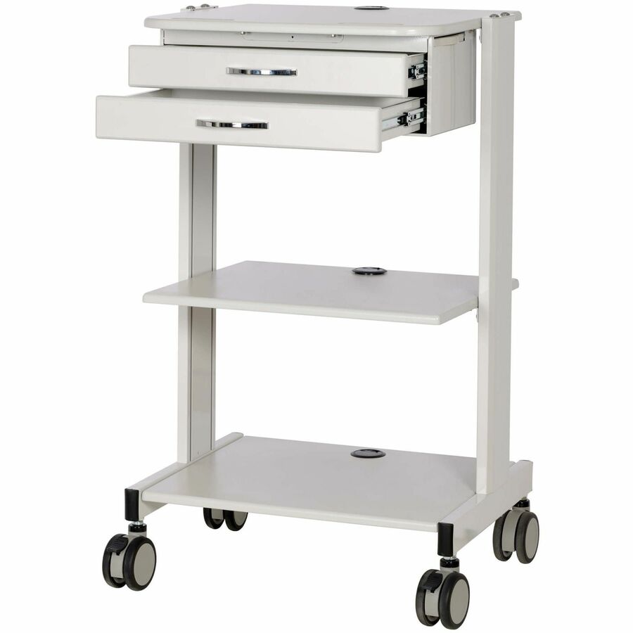 Tripp Lite by Eaton Mobile Workstation with 2x Adjustable Shelves, 2x Metal Drawers, Locking Caster WWSS2DWSTAA