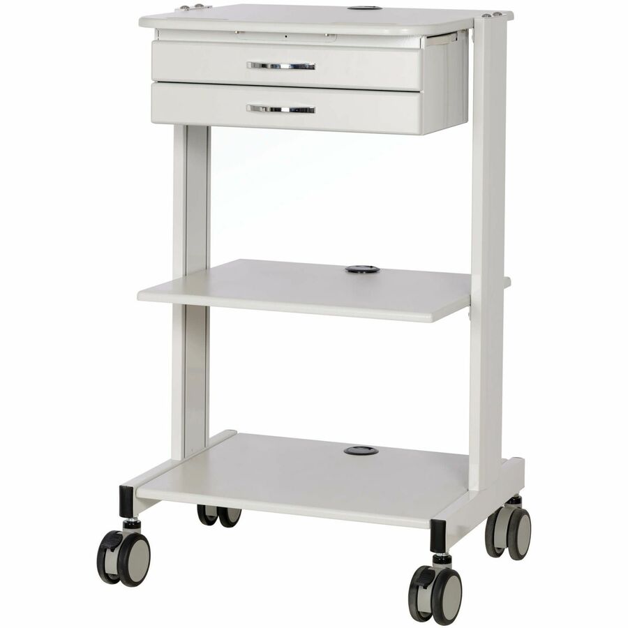 Tripp Lite by Eaton Mobile Workstation with 2x Adjustable Shelves, 2x Metal Drawers, Locking Caster WWSS2DWSTAA