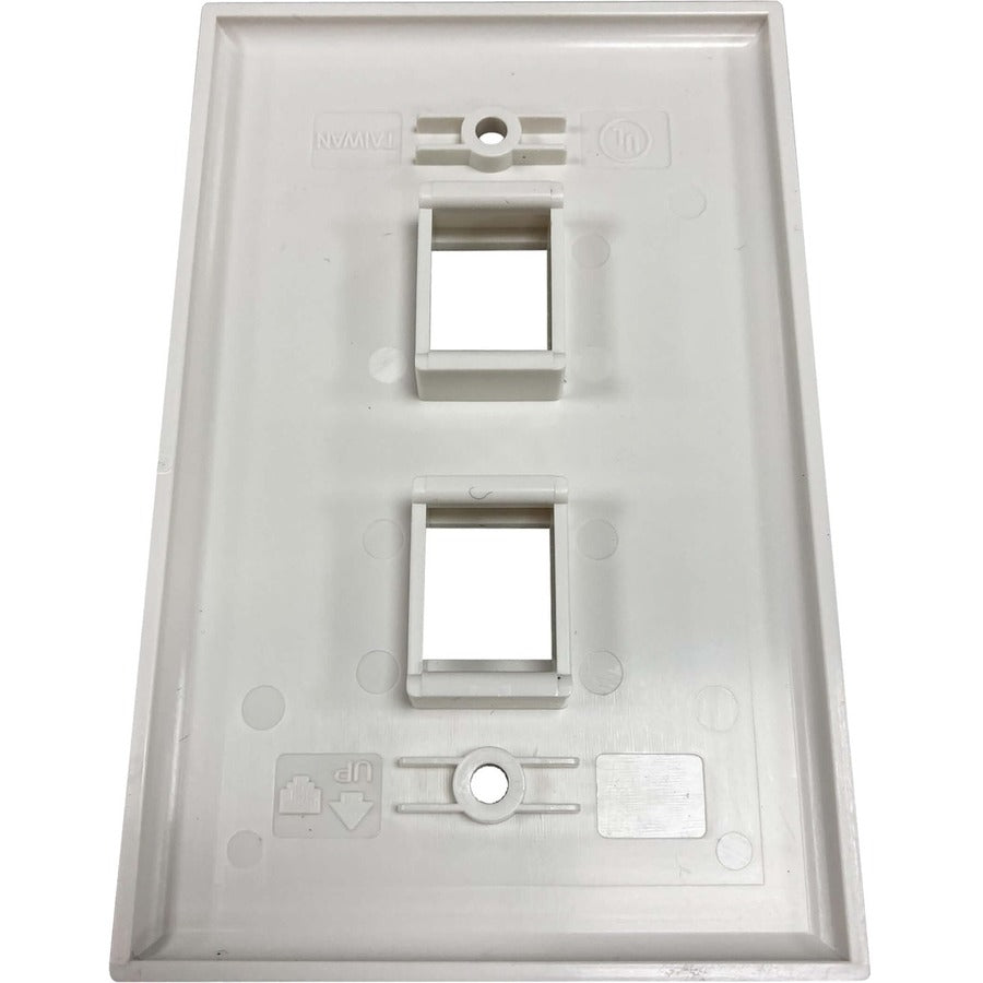 Tripp Lite by Eaton Safe-IT 2-Port Single-Gang Keystone Wall Plate, Antibacterial, Ivory Matte, TAA N042AB-002-IVM