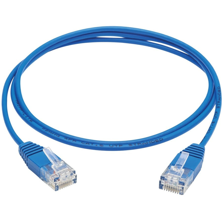 Tripp Lite by Eaton N200-UR03-BL Cat6 Ultra-Slim Ethernet Cable (RJ45 M/M), Blue, 3 ft. N200-UR03-BL