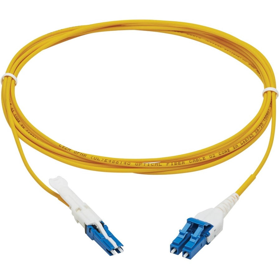 Tripp Lite by Eaton N381L-05M 400Gb Duplex Singlemode 9/125 OS2 Fiber Optic Cable, Yellow, 5 m N381L-05M