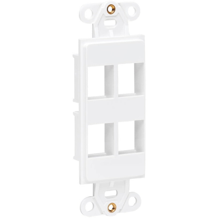 Insert de plaque centrale Tripp Lite by Eaton, style Decora – vertical, 4 ports N042D-004V-WH